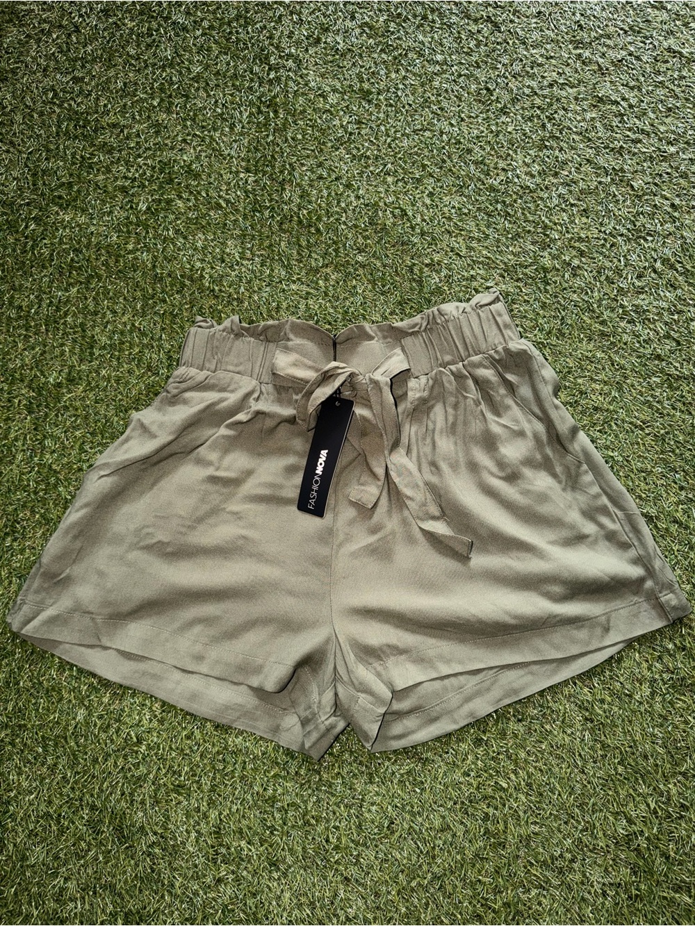 Fashion Nova Rosie Tie Waist Shorts 🌿